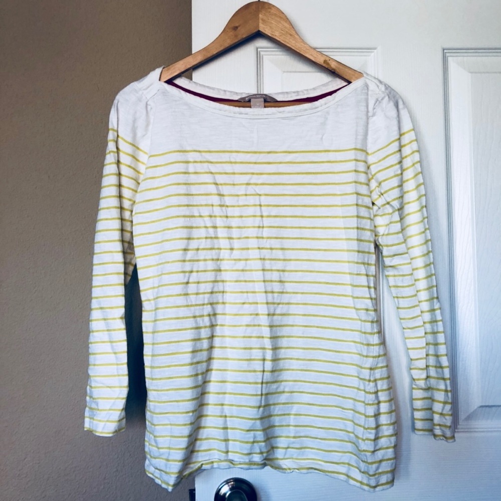 Banana republic mustard stripe tea